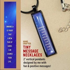 CINDERELLAS NEW SHOES Vertical Pendant Necklace